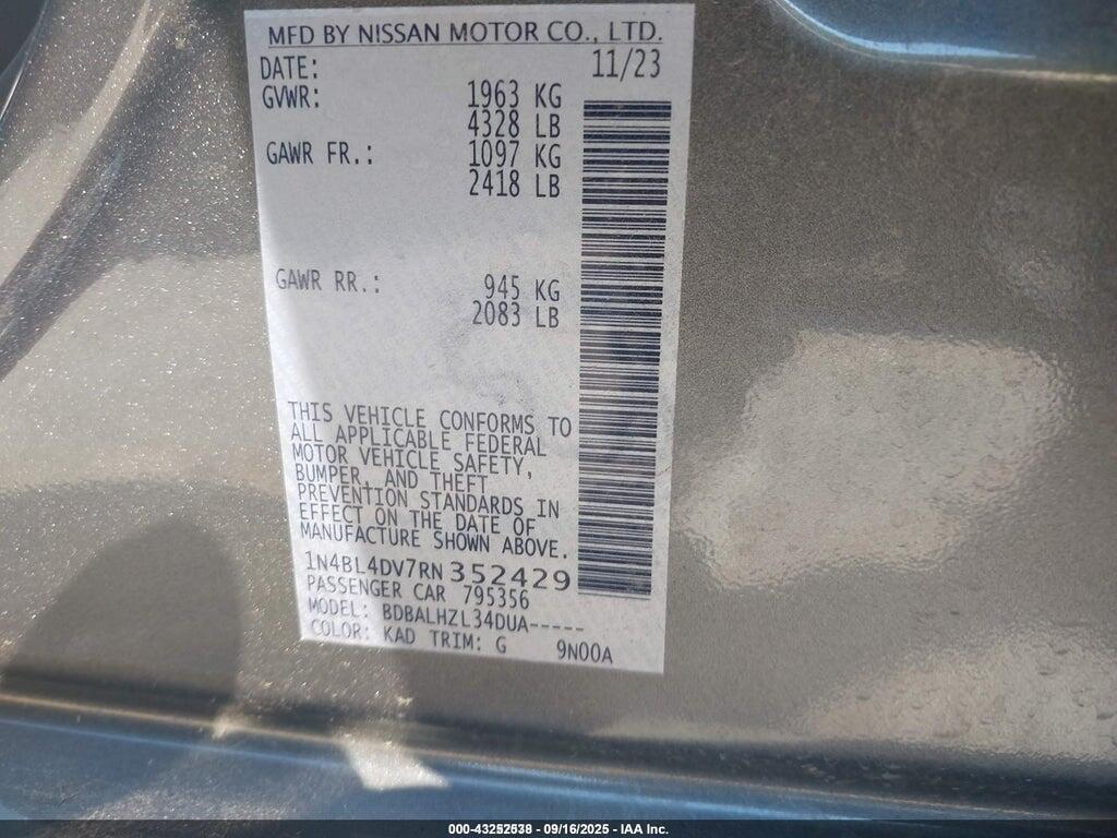 1N4BL4DV7RN352429 2024 NISSAN ALTIMA photo no. 9