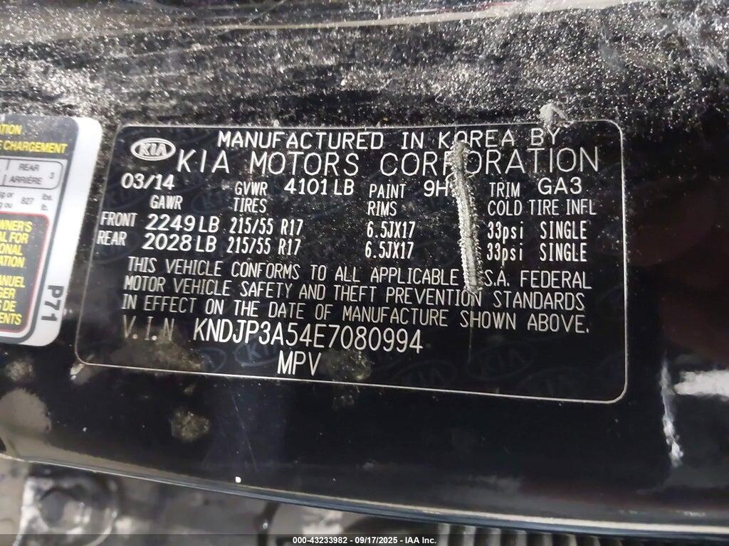 KNDJP3A54E7080994 2014 KIA SOUL photo no. 9