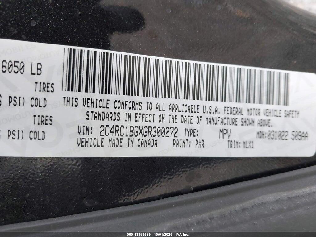 2C4RC1BGXGR300272 2016 CHRYSLER TOWN & COUNTRY photo no. 9