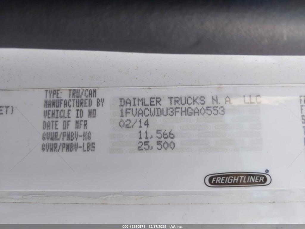 1FVACWDU3FHGA0553 2015 FREIGHTLINER M2 photo no. 8