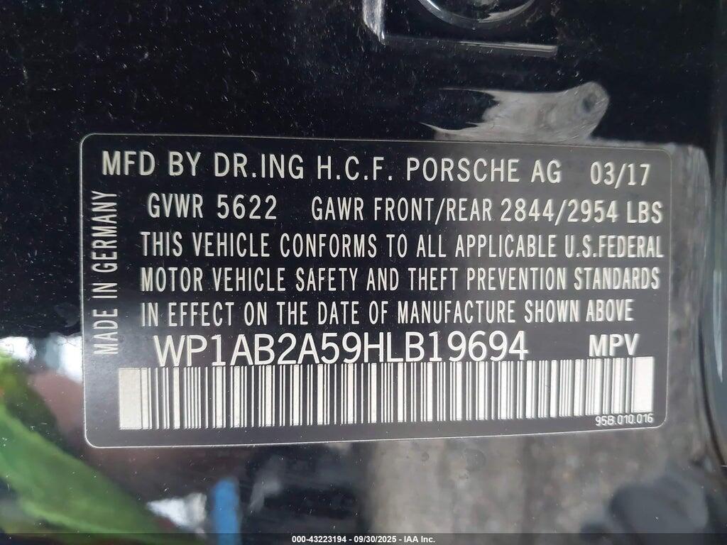 WP1AB2A59HLB19694 2017 PORSCHE MACAN photo no. 9