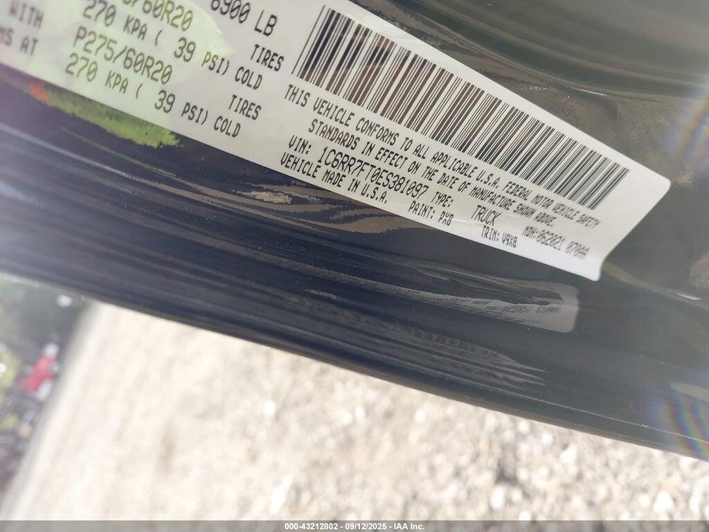 1C6RR7FT0ES381097 2014 RAM 1500 photo no. 9
