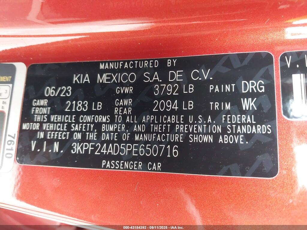3KPF24AD5PE650716 2023 KIA FORTE photo no. 9