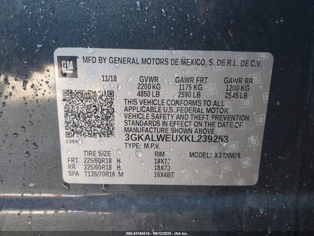 3GKALWEUXKL239253 2019 GMC TERRAIN photo no. 9