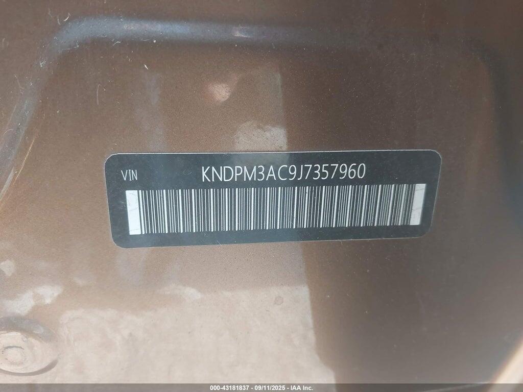 KNDPM3AC9J7357960 2018 KIA SPORTAGE photo no. 9