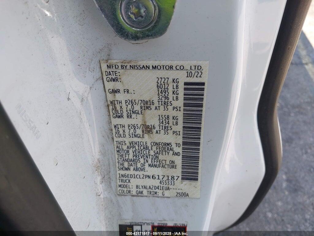 1N6ED1CL2PN617187 2023 NISSAN FRONTIER photo no. 9