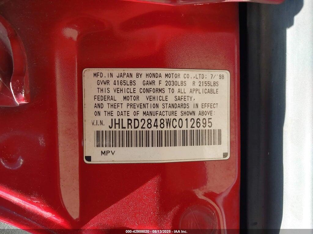 JHLRD2848WC012695 1998 HONDA CR-V photo no. 9