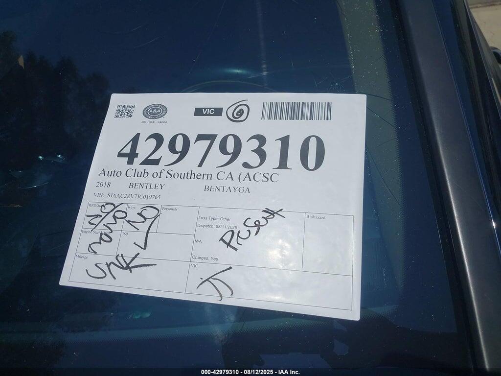 SJAAC2ZV7JC019765 2018 BENTLEY BENTAYGA photo no. 11