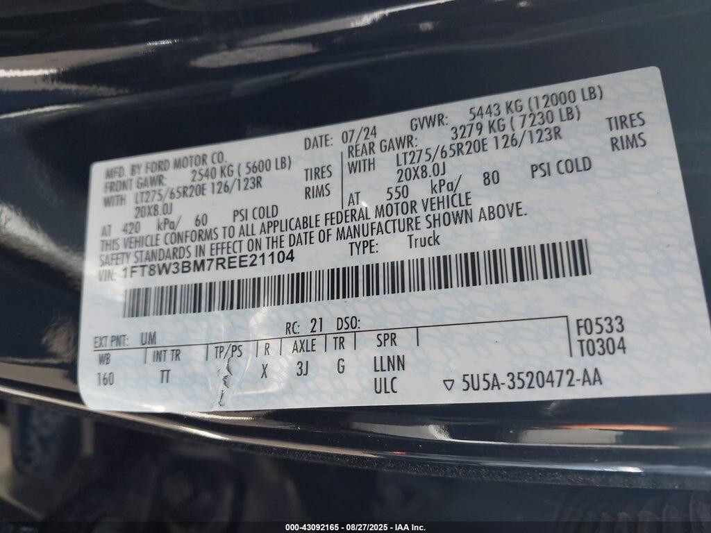1FT8W3BM7REE21104 2024 FORD F-350 photo no. 9