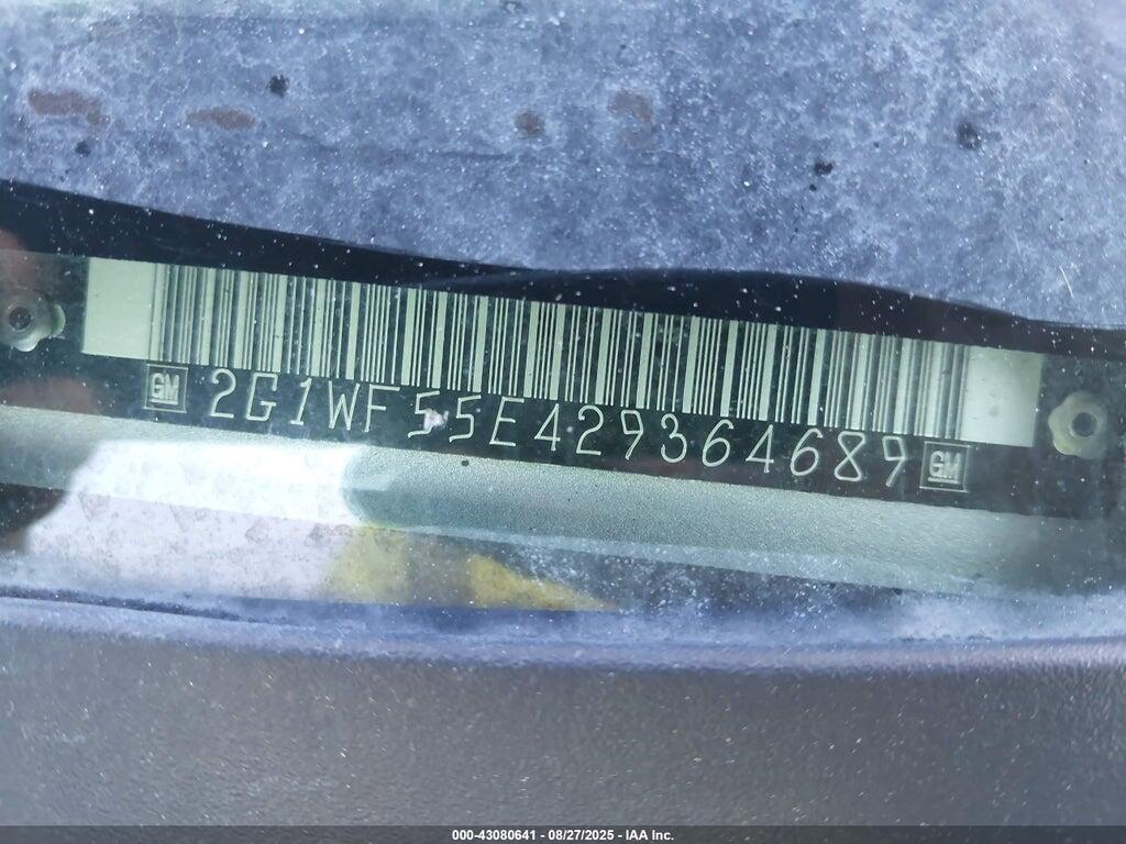 2G1WF55E429364689 2002 CHEVROLET IMPALA photo no. 9