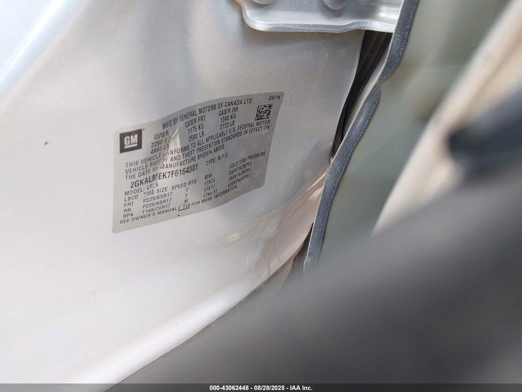 2GKALMEK7F6164301 2015 GMC TERRAIN photo no. 9