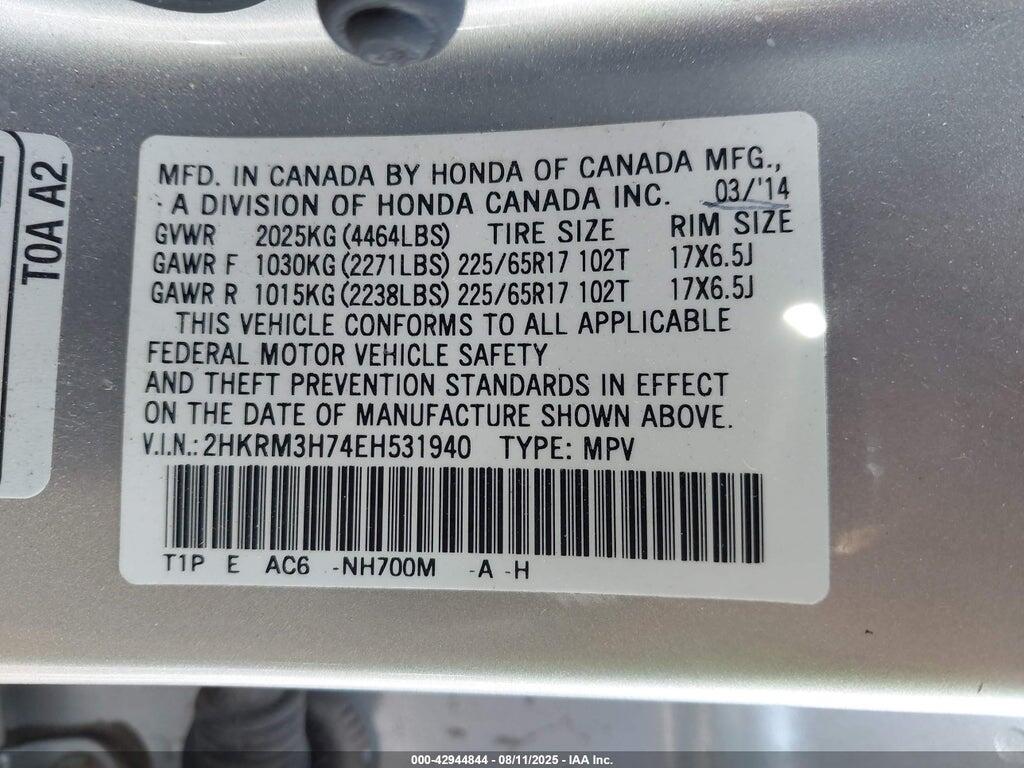 2HKRM3H74EH531940 2014 HONDA CR-V photo no. 9