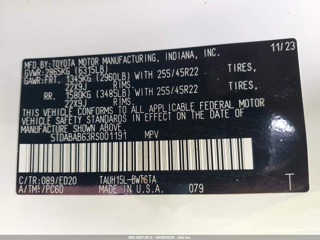 5TDABAB63RS001191 2024 LEXUS TX 500H photo no. 9