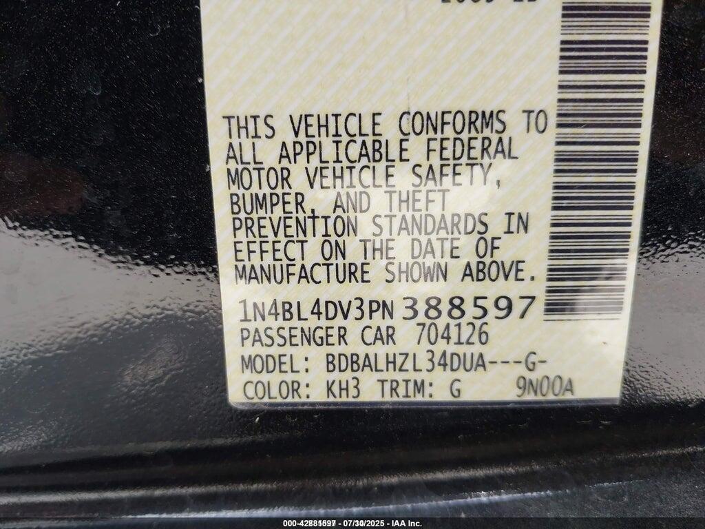 1N4BL4DV3PN388597 2023 NISSAN ALTIMA photo no. 9