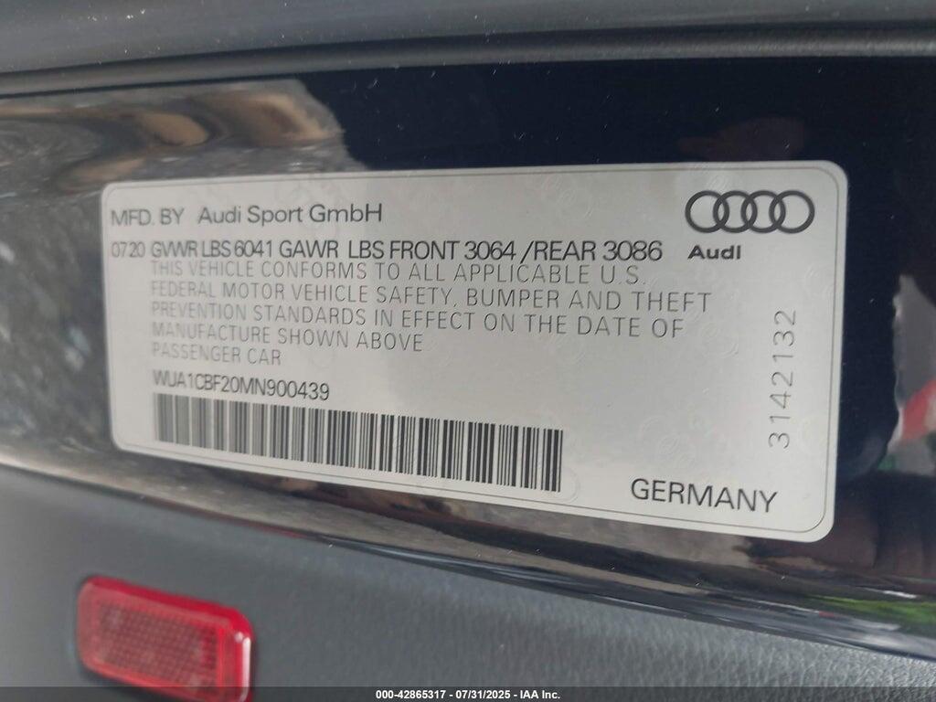 WUA1CBF20MN900439 2021 AUDI RS 6 AVANT photo no. 9
