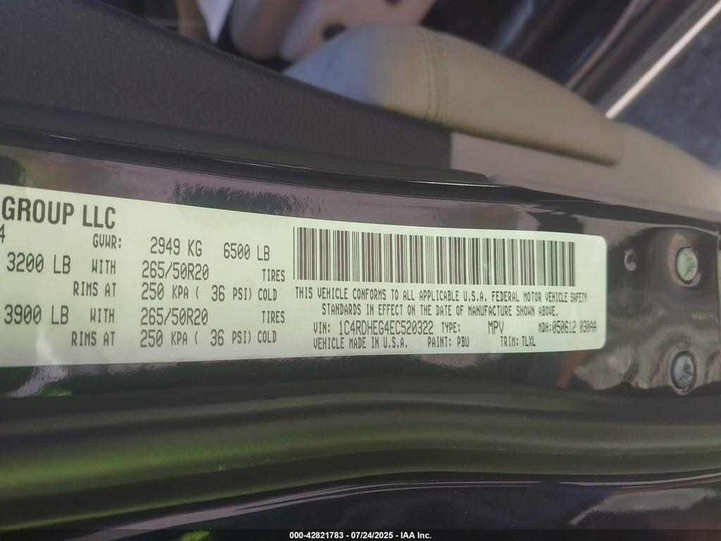 1C4RDHEG4EC520322 2014 DODGE DURANGO photo no. 9