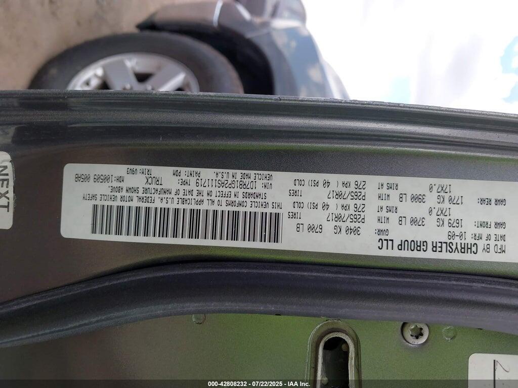 1D7RB1GP2AS111719 2010 DODGE RAM 1500 photo no. 9