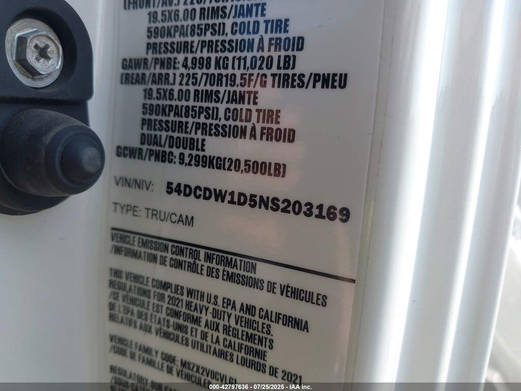 54DCDW1D5NS203169 2022 CHEVROLET 4500 LCF GAS photo no. 8