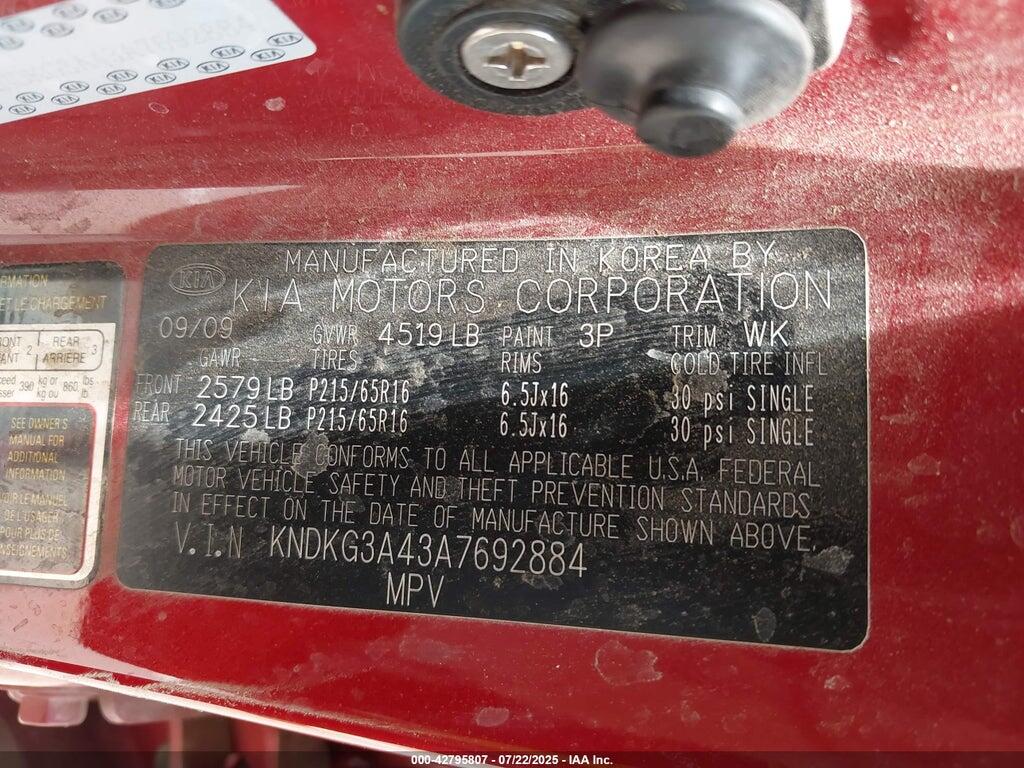 KNDKG3A43A7692884 2010 KIA SPORTAGE photo no. 9