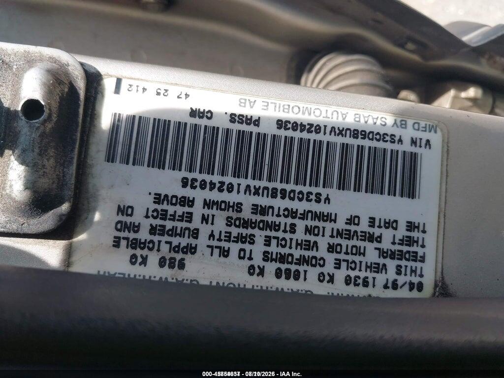 YS3CD68UXV1024036 1997 SAAB 9000 photo no. 9