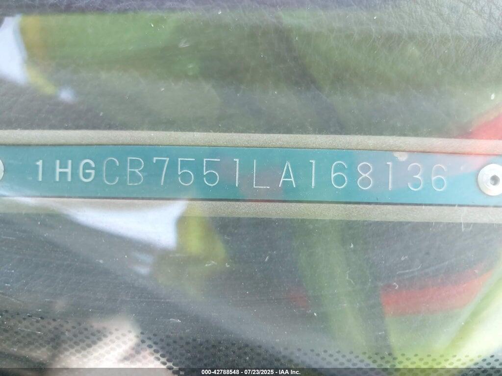 1HGCB7551LA168136 1990 HONDA ACCORD photo no. 9