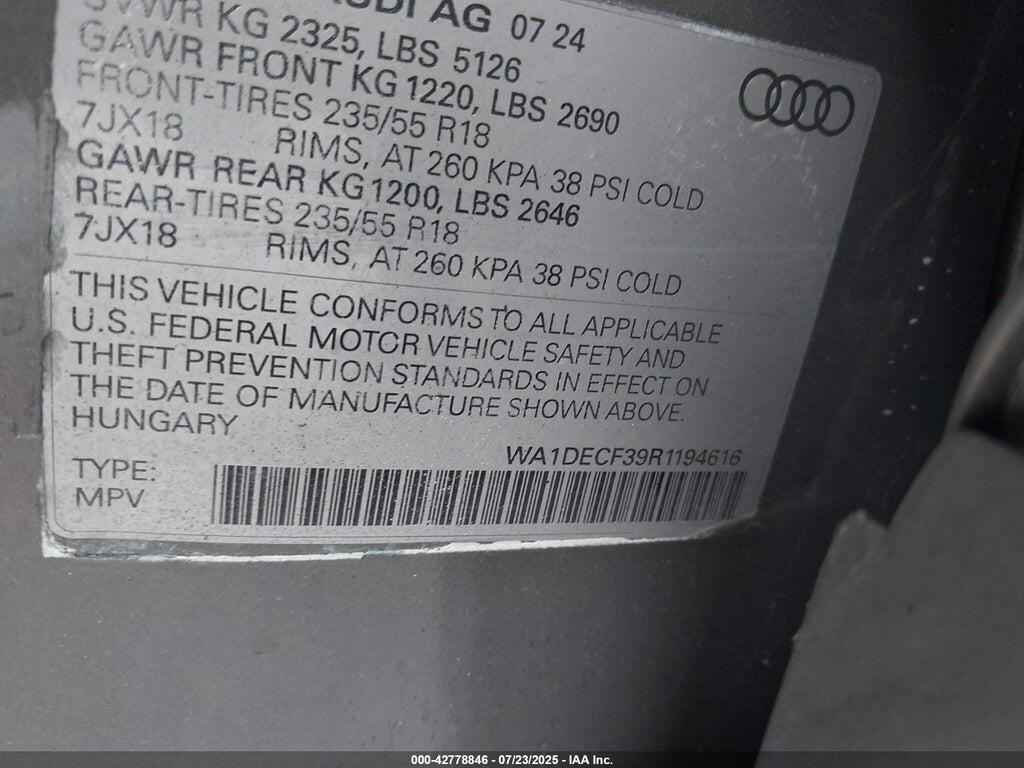 WA1DECF39R1194616 2024 AUDI Q3 photo no. 9