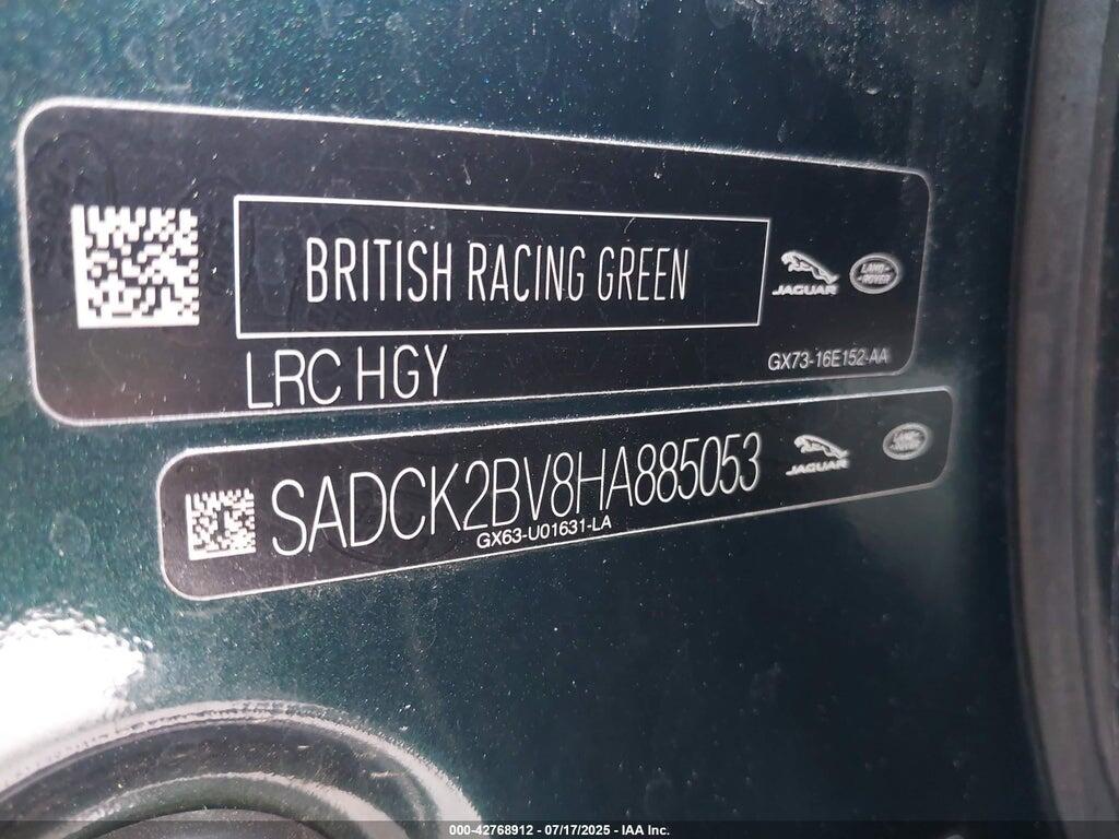 SADCK2BV8HA885053 2017 JAGUAR F-PACE photo no. 9