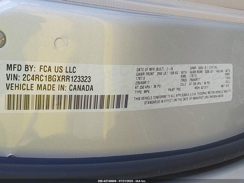 2C4RC1BGXRR123323 2024 CHRYSLER PACIFICA photo no. 9