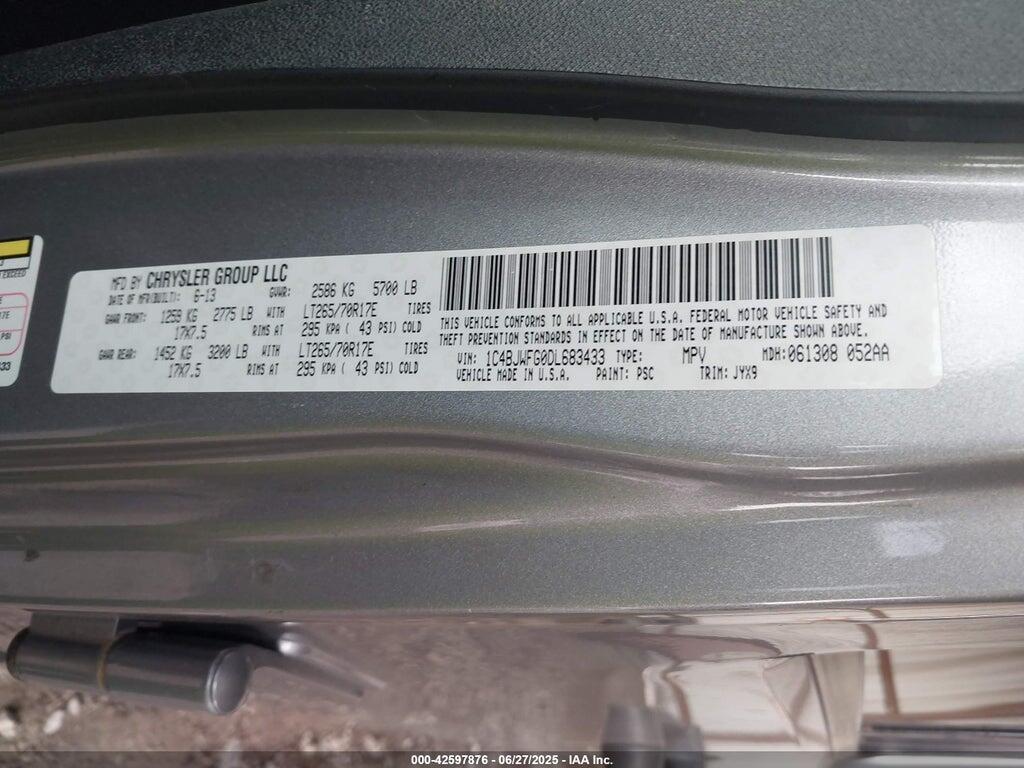 1C4BJWFG0DL683433 2013 JEEP WRANGLER UNLIMITED photo no. 9
