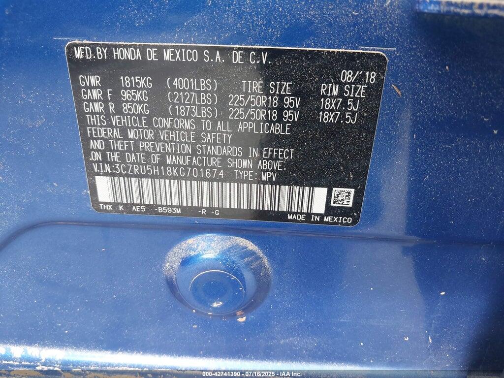 3CZRU5H18KG701674 2019 HONDA HR-V photo no. 9