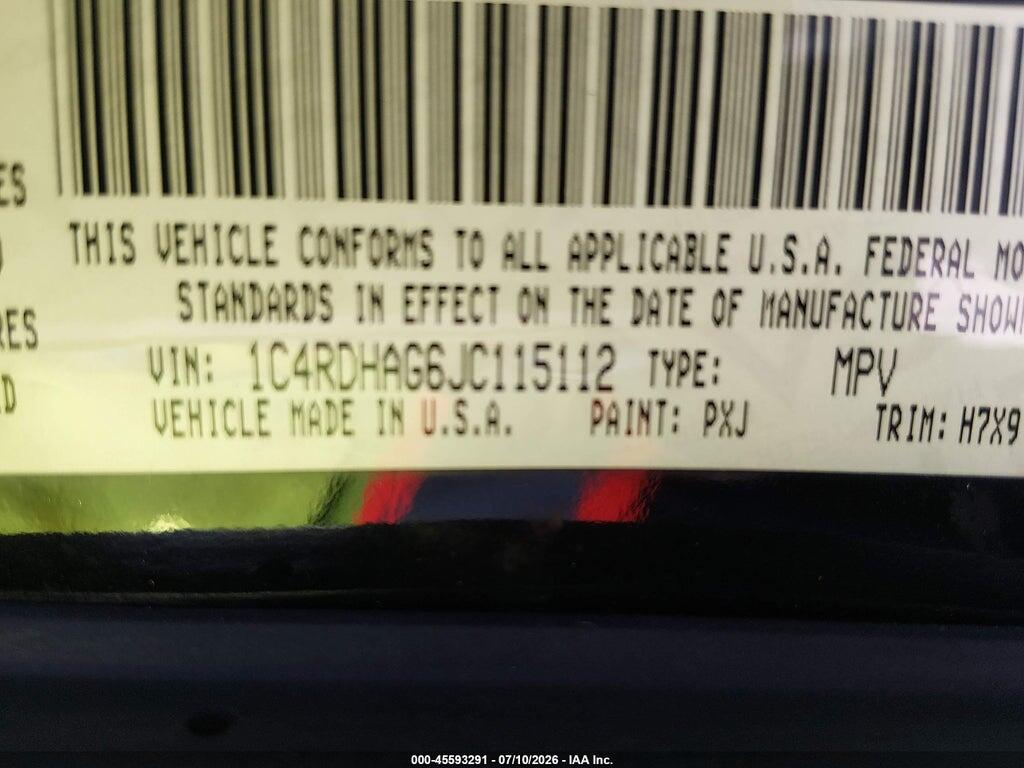 1C4RDHAG6JC115112 2018 DODGE DURANGO photo no. 9