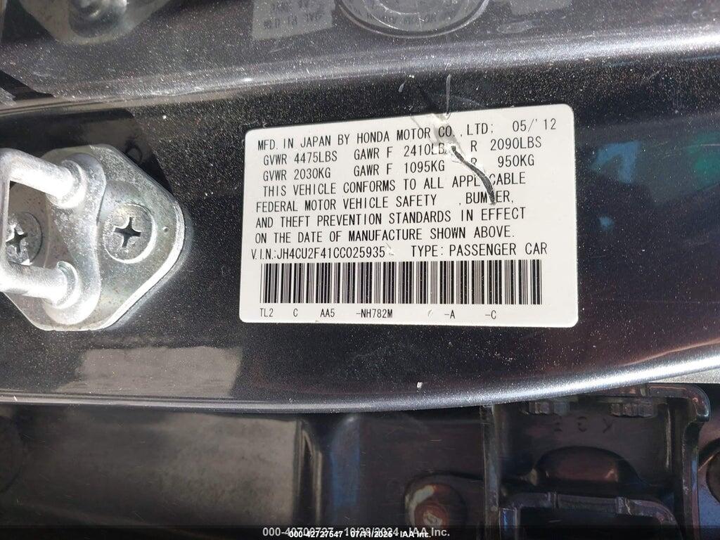 JH4CU2F41CC025935 2012 ACURA TSX photo no. 9