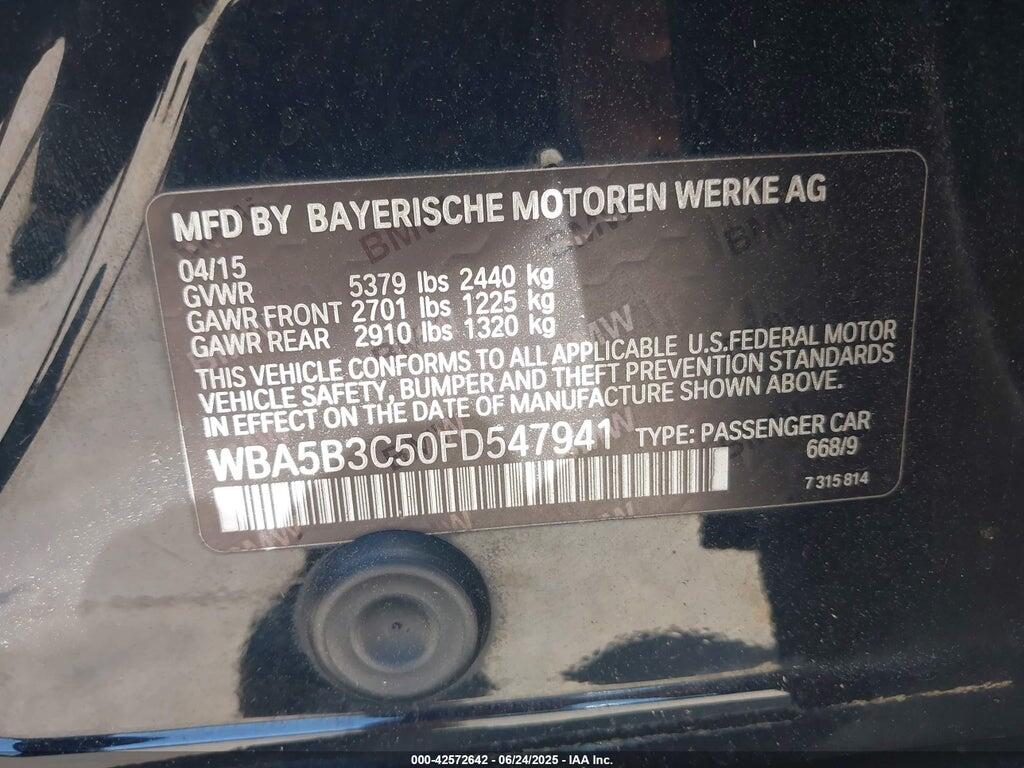 WBA5B3C50FD547941 2015 BMW 535I photo no. 9