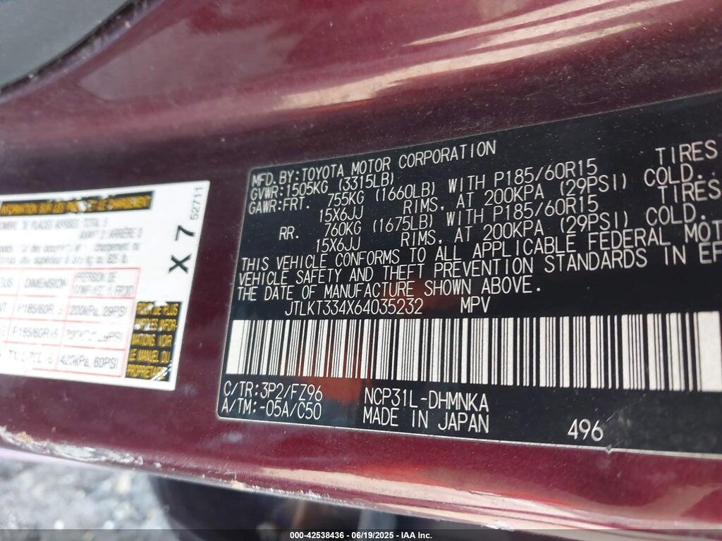 JTLKT334X64035232 2006 SCION XB photo no. 9