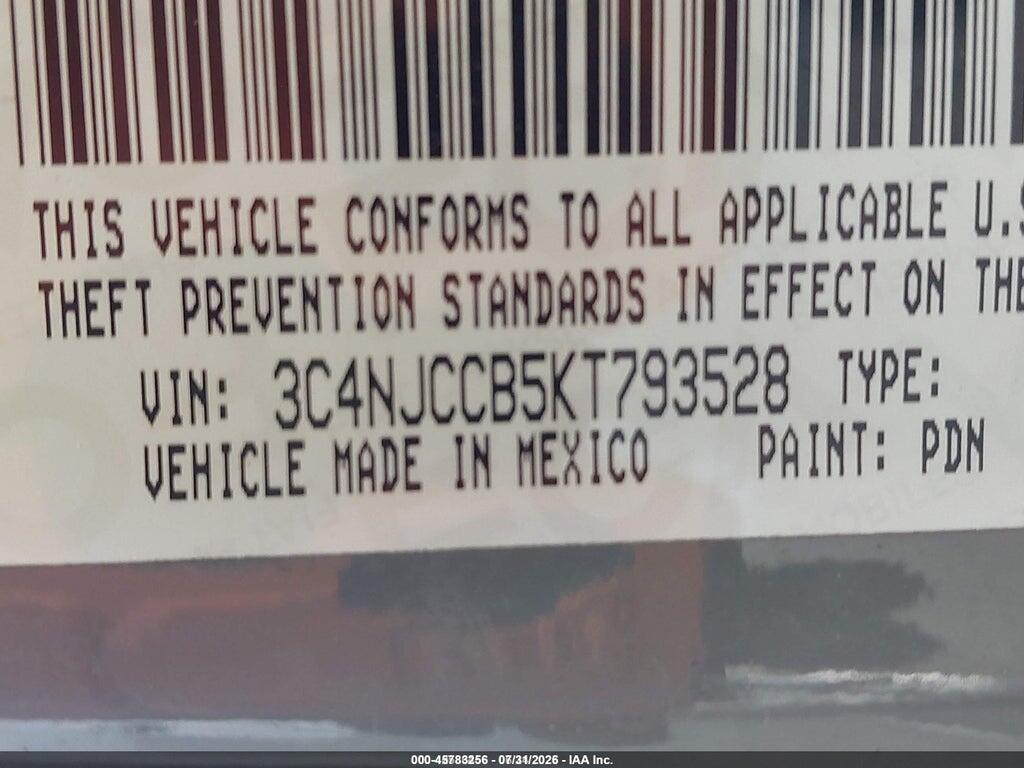 3C4NJCCB5KT793528 2019 JEEP COMPASS photo no. 9
