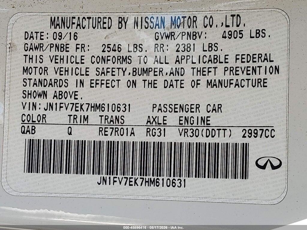 JN1FV7EK7HM610631 2017 INFINITI Q60 photo no. 9