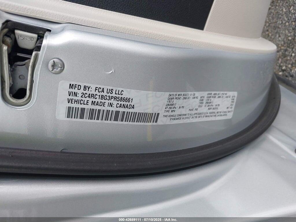 2C4RC1BG3PR586661 2023 CHRYSLER PACIFICA photo no. 9