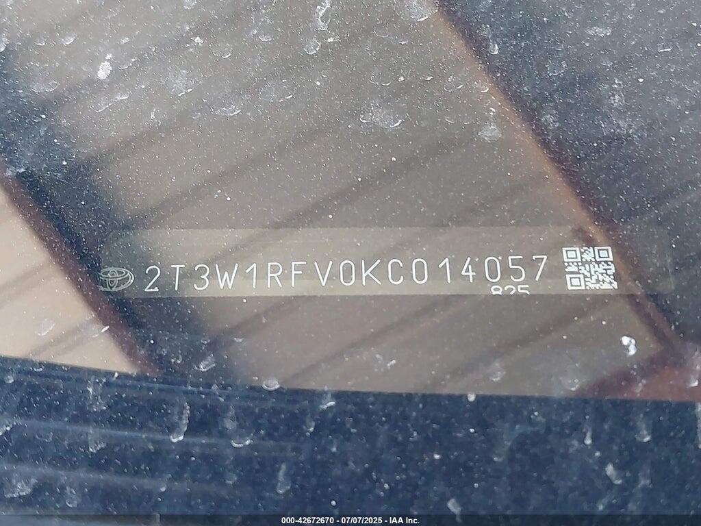 2T3W1RFV0KC014057 2019 TOYOTA RAV4 photo no. 9