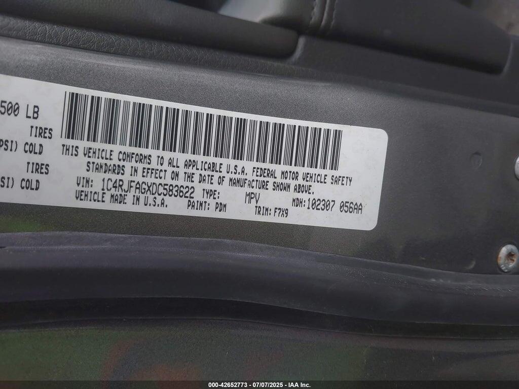 1C4RJFAGXDC583622 2013 JEEP GRAND CHEROKEE photo no. 9
