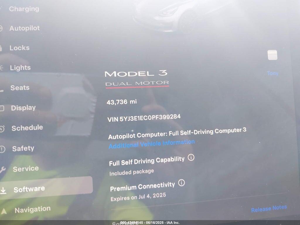 5YJ3E1EC0PF399284 2023 TESLA MODEL 3 photo no. 7