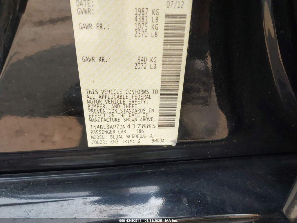 1N4BL3AP7DN417885 2013 NISSAN ALTIMA photo no. 9
