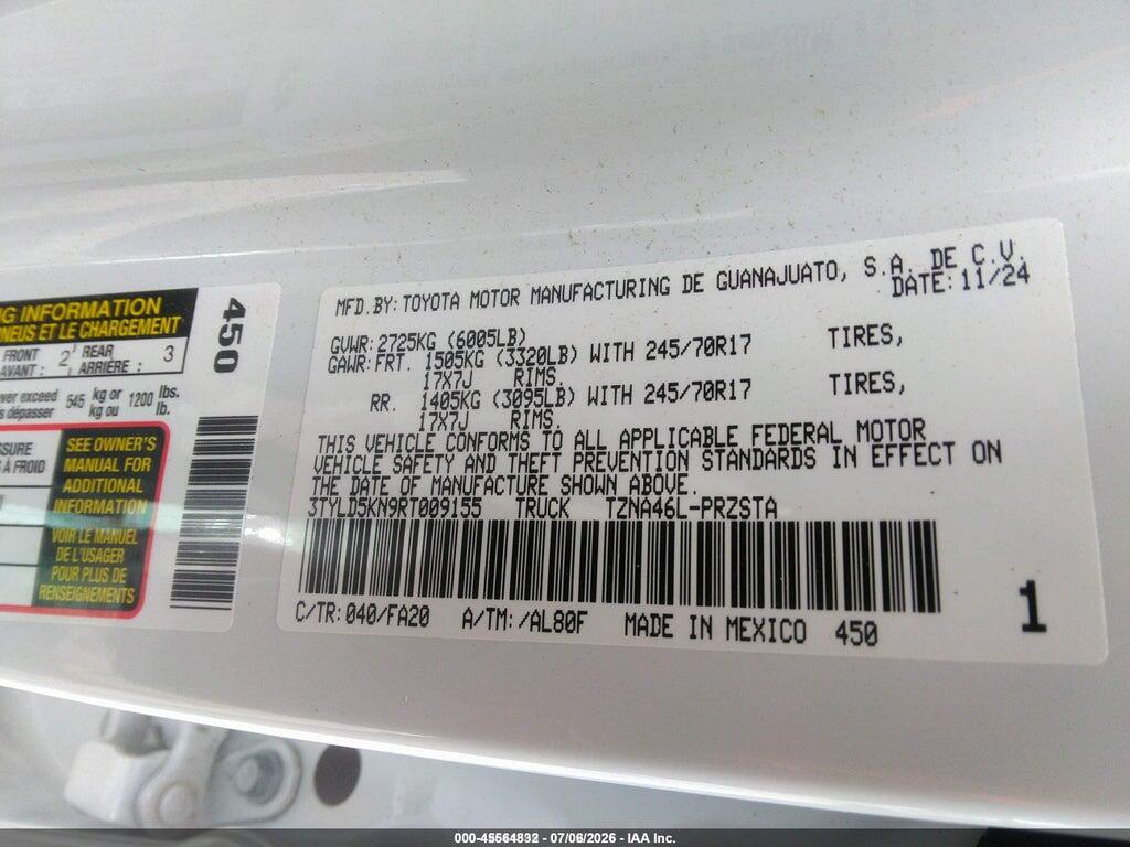3TYLD5KN9RT009155 2024 TOYOTA TACOMA photo no. 9