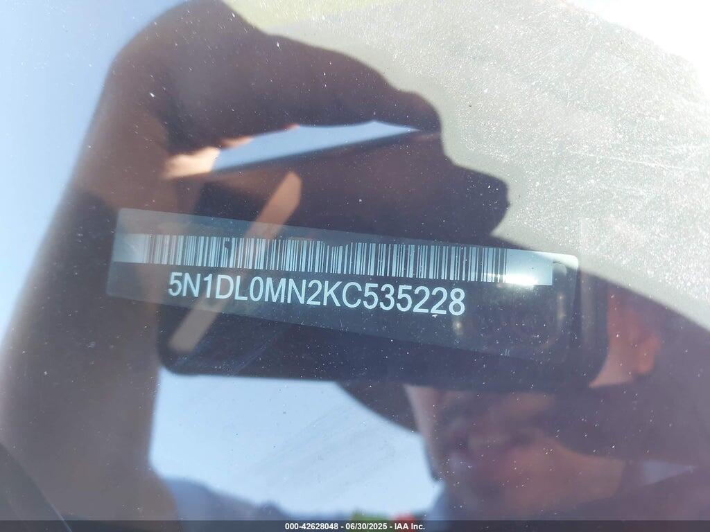 5N1DL0MN2KC535228 2019 INFINITI QX60 photo no. 9