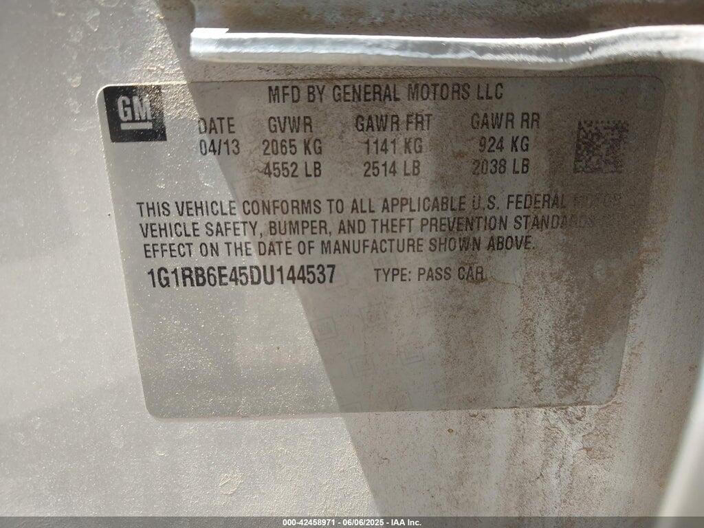 1G1RB6E45DU144537 2013 CHEVROLET VOLT photo no. 9