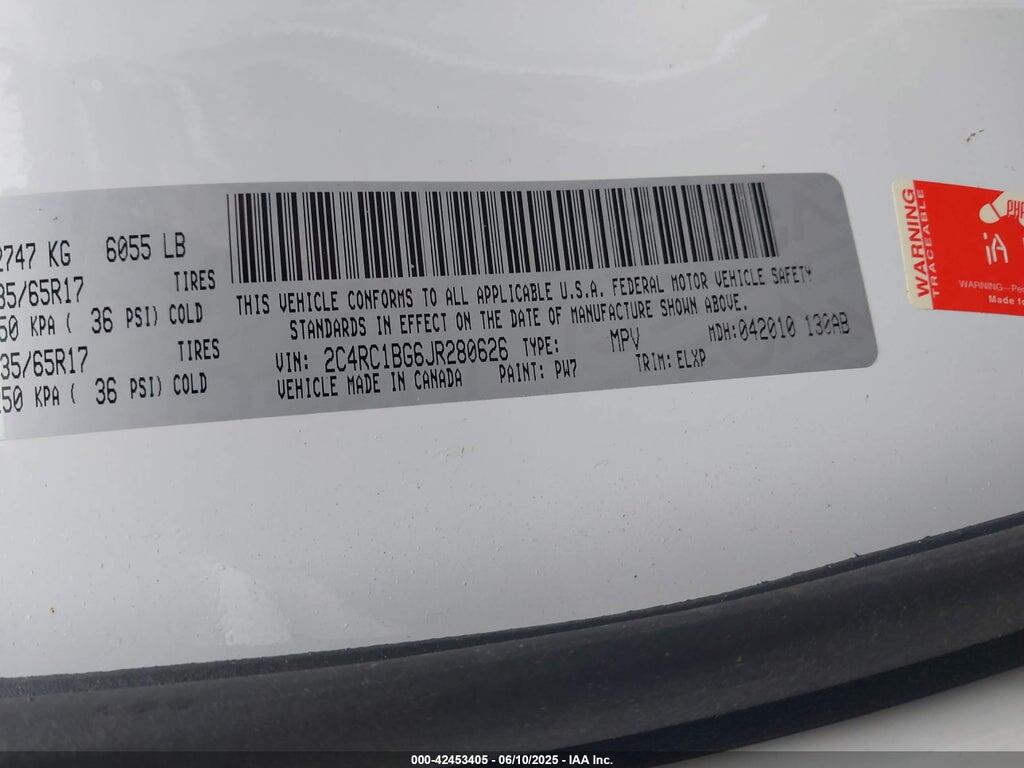 2C4RC1BG6JR280626 2018 CHRYSLER PACIFICA photo no. 9