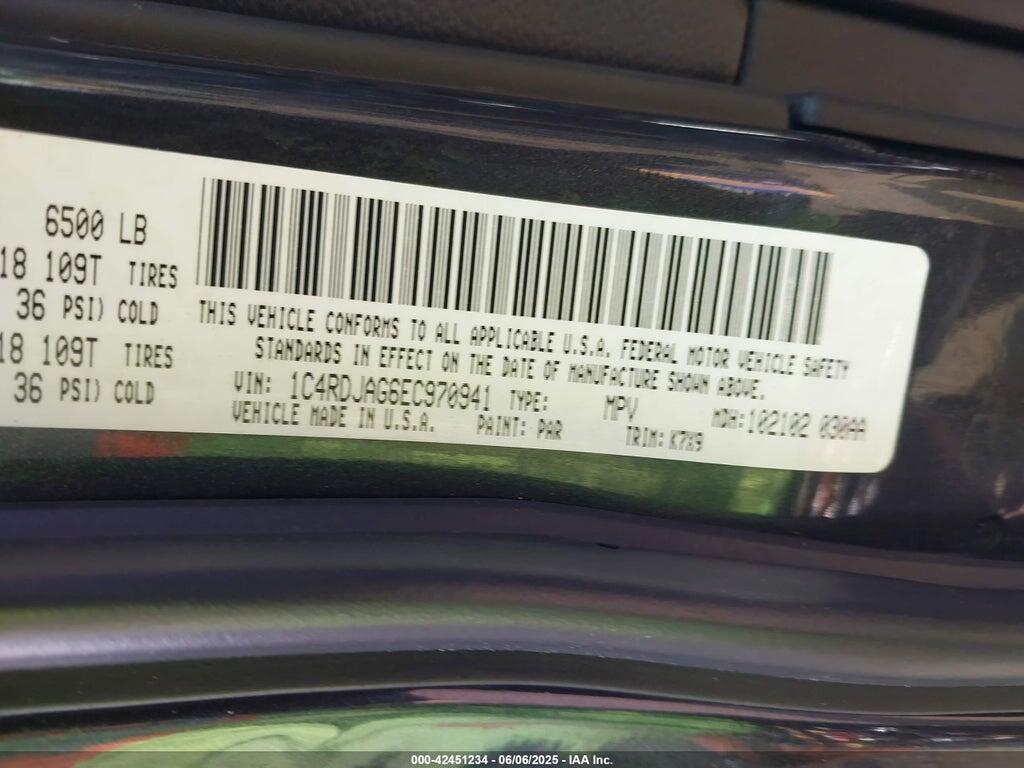 1C4RDJAG6EC970941 2014 DODGE DURANGO photo no. 9