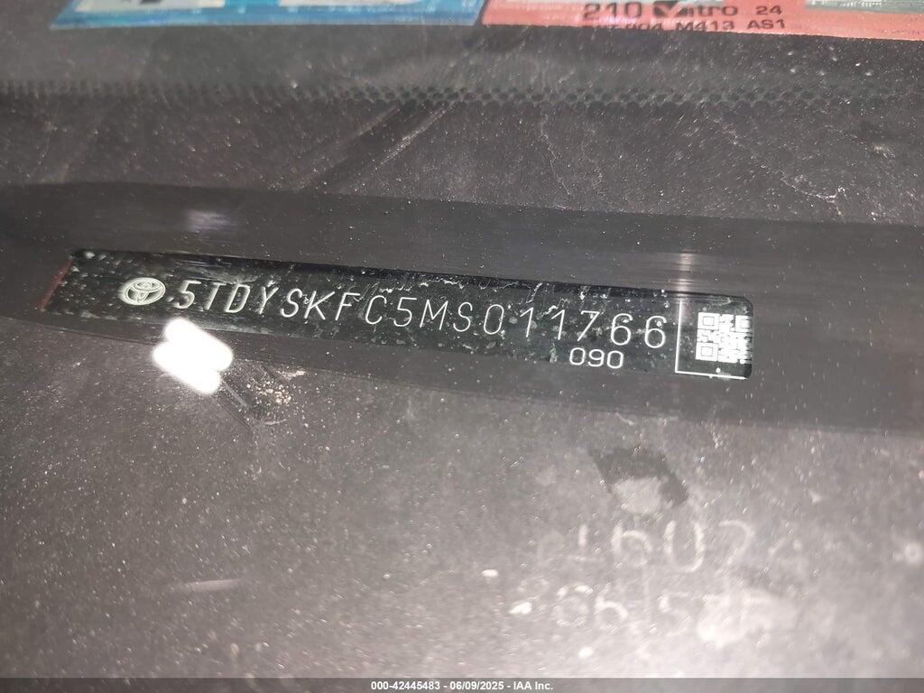 5TDYSKFC5MS011766 2021 TOYOTA SIENNA photo no. 9