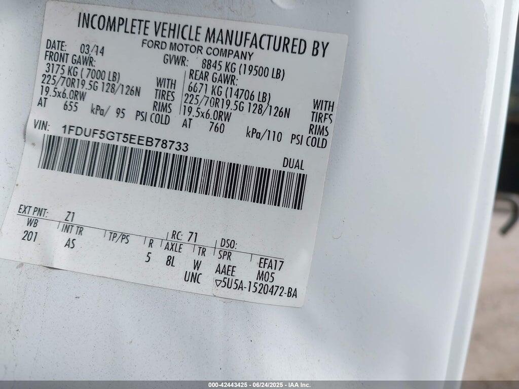 1FDUF5GT5EEB78733 2014 FORD F-550 CHASSIS photo no. 8