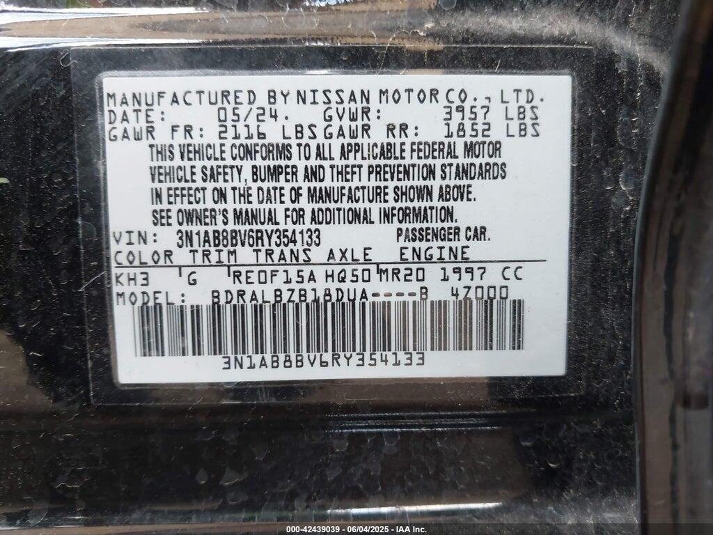 3N1AB8BV6RY354133 2024 NISSAN SENTRA photo no. 9
