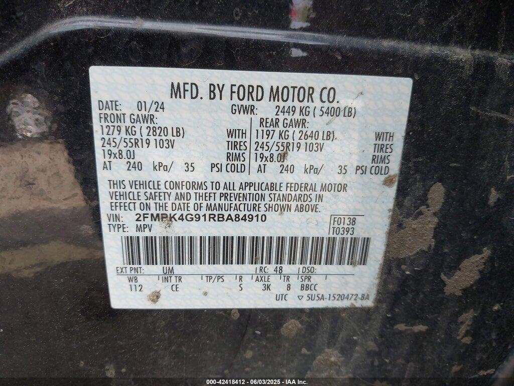 2FMPK4G91RBA84910 2024 FORD EDGE photo no. 9